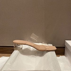 Brand new transparent heel sandal